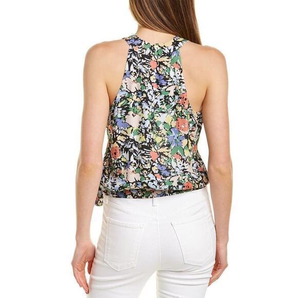 NWT Parker Kenna Silk Cannes Floral Top Large - Picture 3 of 10